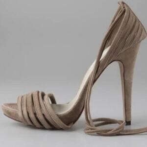 Suede Strappy Heels Kathryn Amberleigh